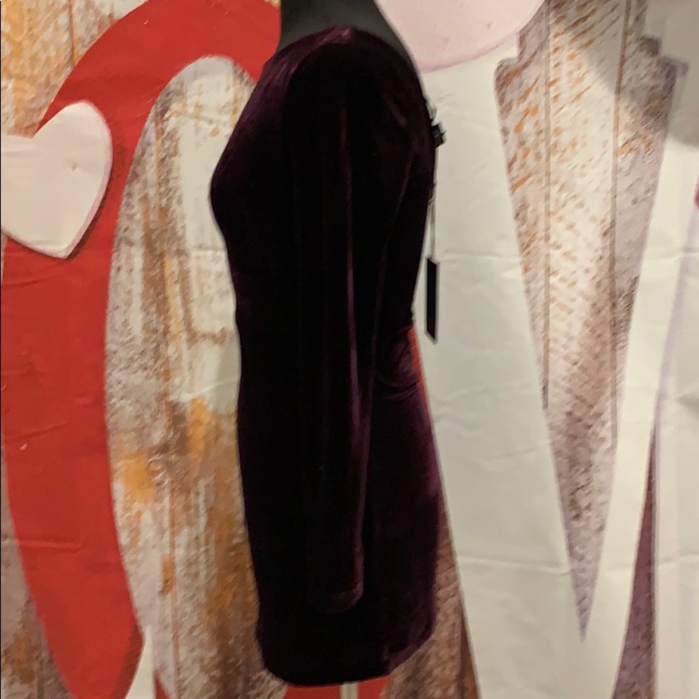 🌸NWT INSIGHT DEEP PURPLE VELVET DRESS - Picture 4 of 8